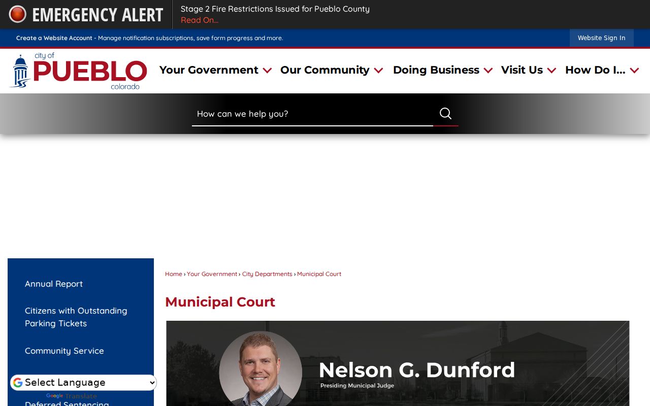 Pueblo County court records Pueblo Municipal Court source