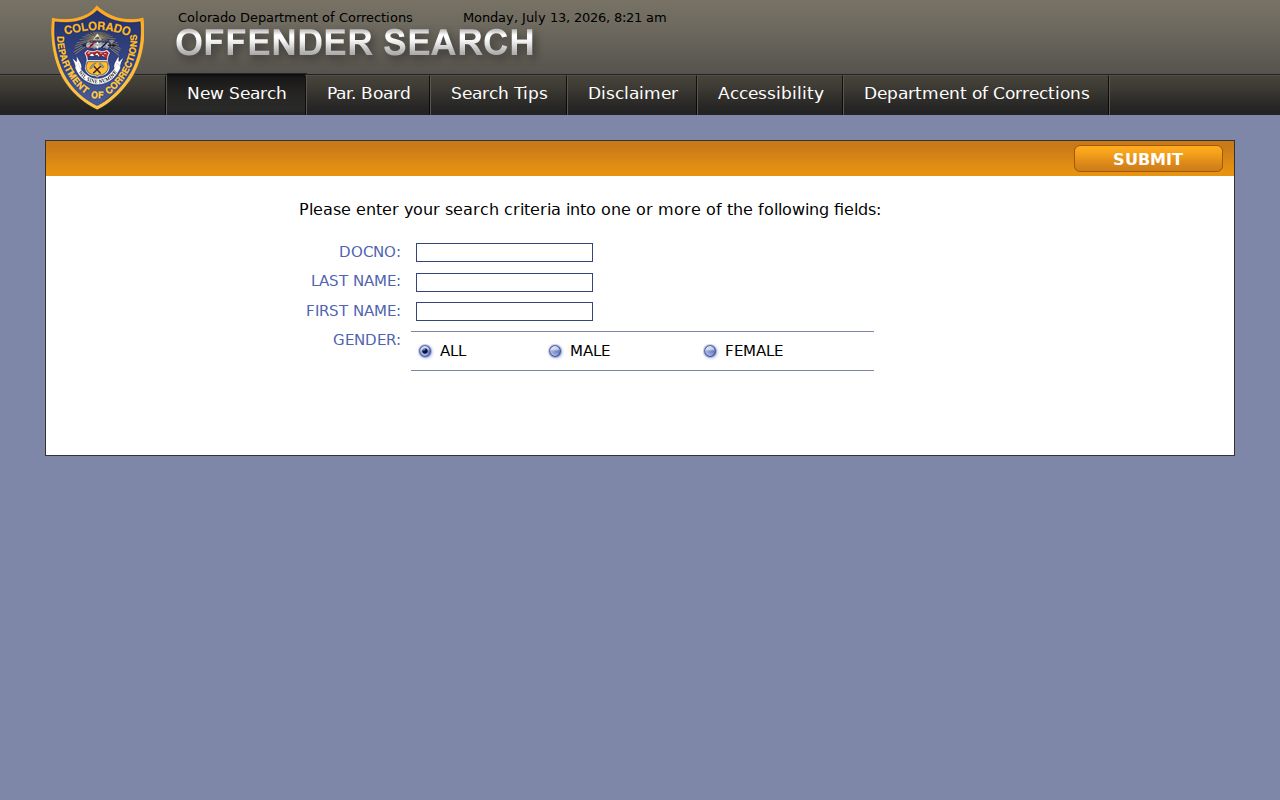 Pueblo County inmate records Colorado Department of Corrections inmate locator